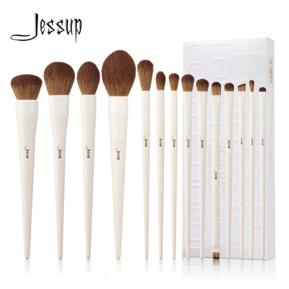 Jessup 14PC Makeup Brush Set - Synthetic Brushes for Foundation, Contour, Eyeshadow & Highlight T329