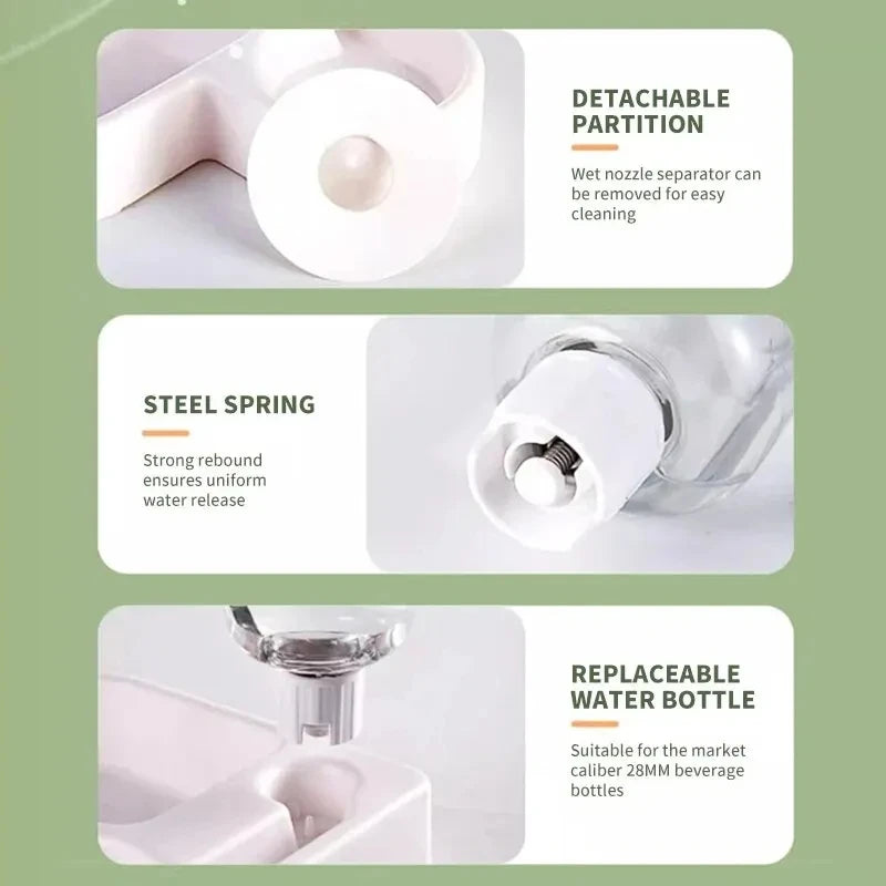 Automatic Dual-Use Pet Bowl Moisture-Proof Drinking & Feeding Basin for Cats and Dogs