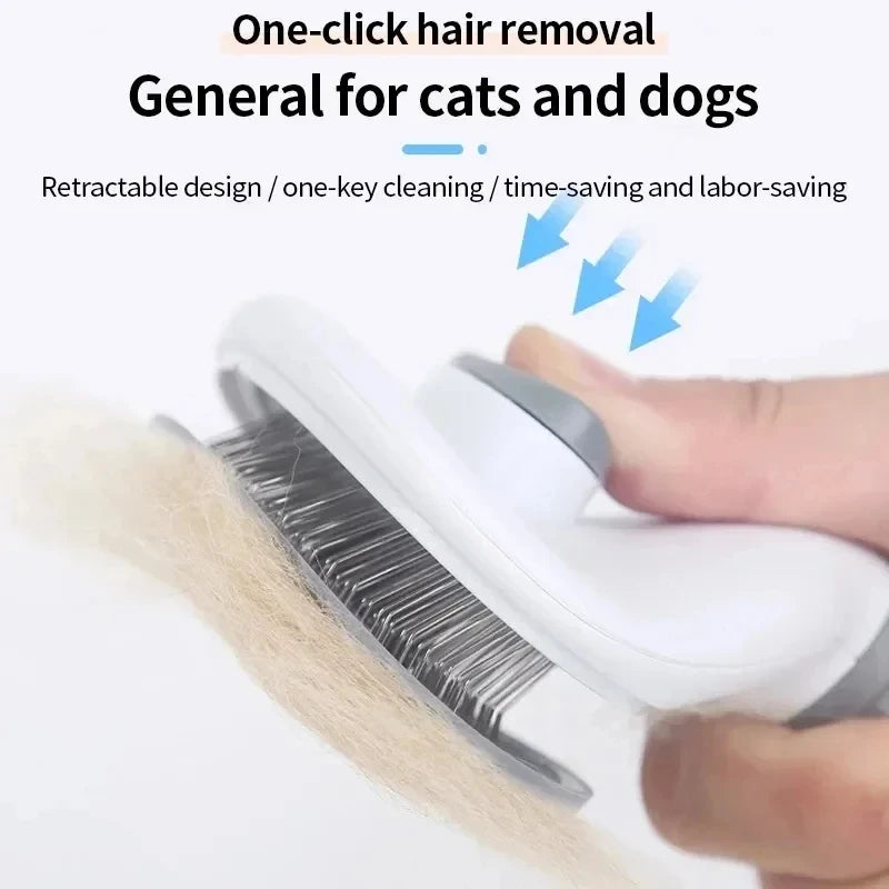 Self-Cleaning Pet Brush Hair Remover Comb for Dogs & Cats Dematting Grooming Tool Accessories