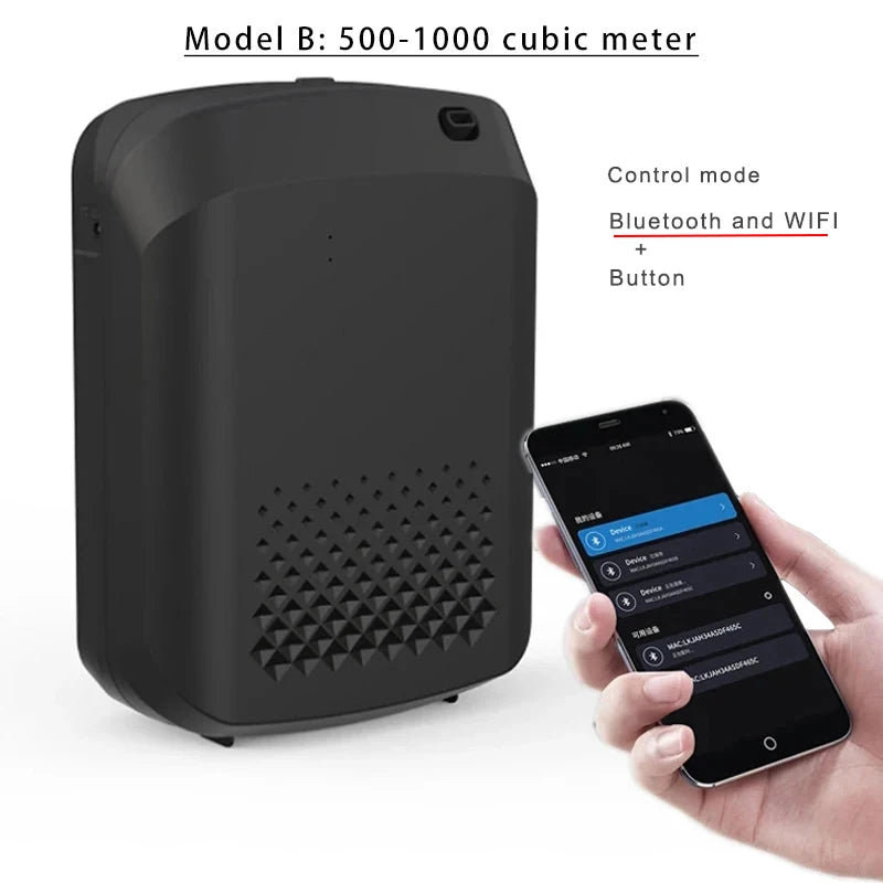 Wall Mounted Room Fragrance Diffuser - Bluetooth Air Freshener with Built-in Fan for Home and Hotel