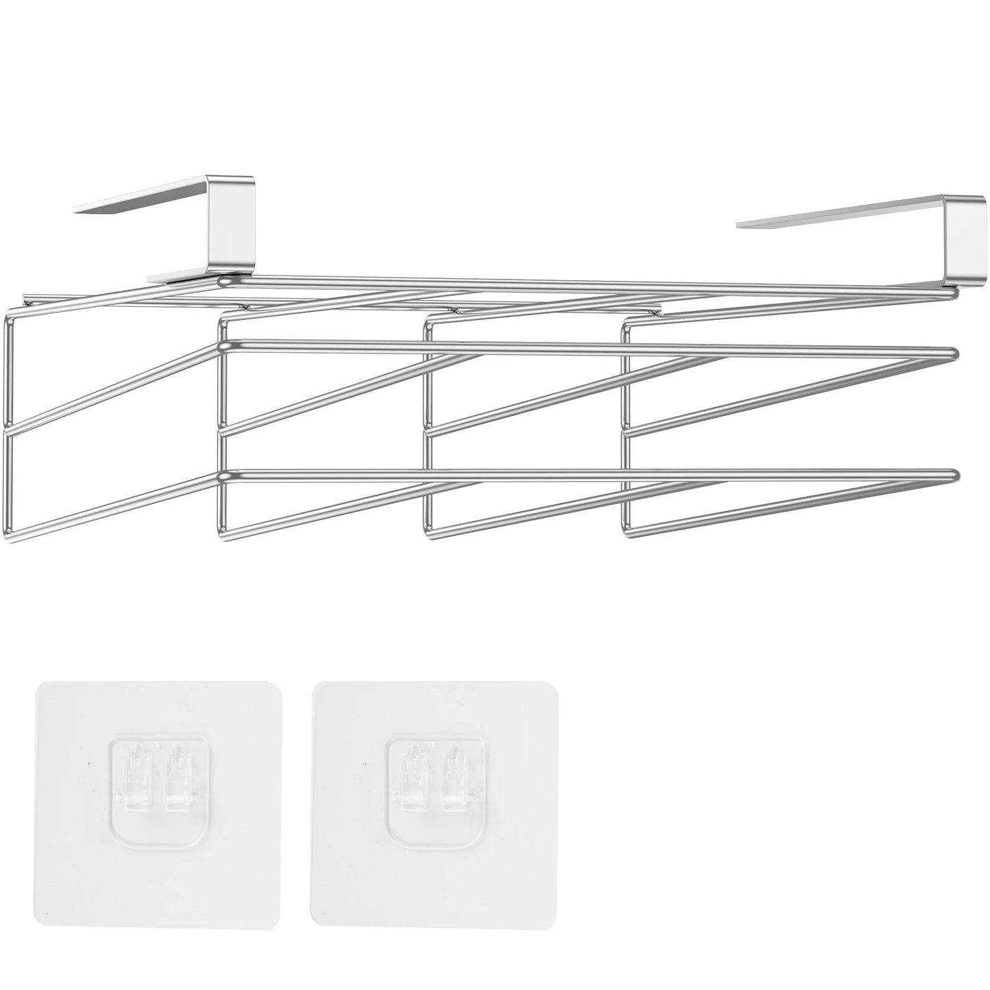 Under Cabinet Cutting Board and Pot Lid Organizer Stainless Steel Storage Rack