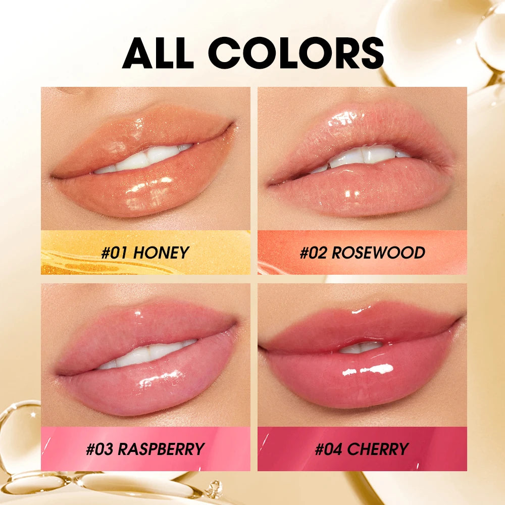 O.TWO.O Lip Oil Gloss – Moisturizing Lip Plumper, Non-Sticky Glossy Glitter Tint & Balm