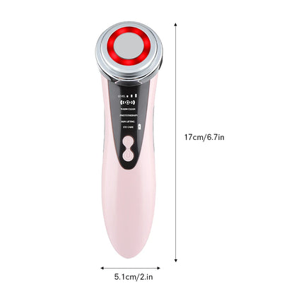 EMS Facial Massager - LED Light Therapy & Sonic Ion Vibration for Skin Tightening & Anti-Wrinkle