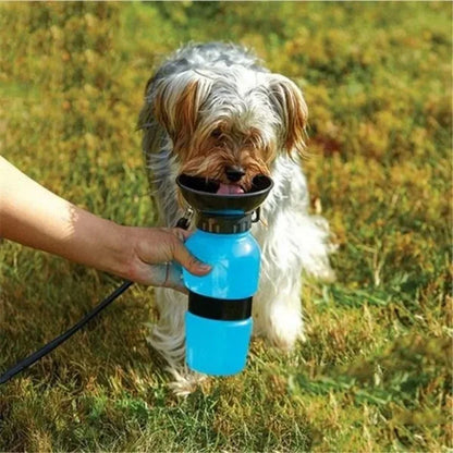 500ml Outdoor Portable Pet Water Bottle – Travel Feeder Cup for Dogs & Cats