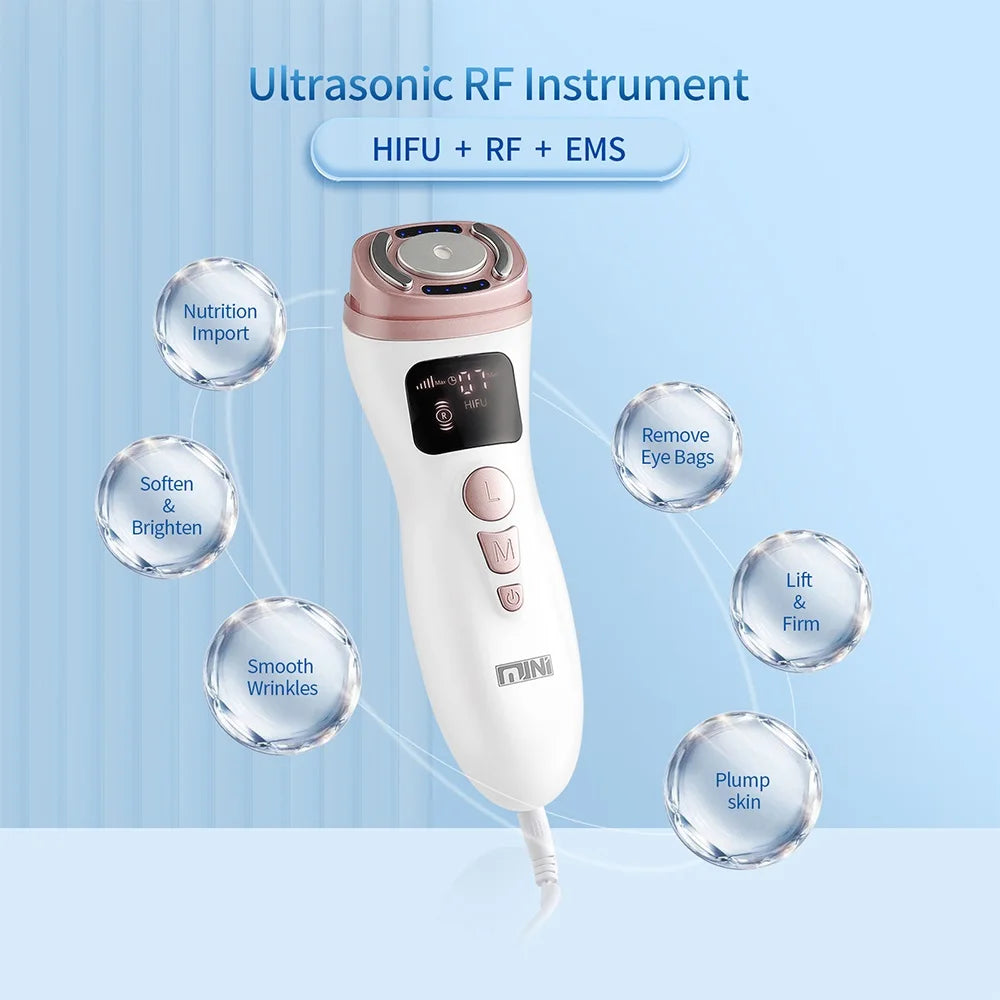 Mini HIFU Machine Ultrasonic RF EMS Facial Lifting & Skin Tightening Device