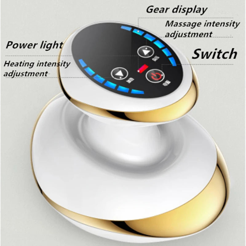 Home Electric Guasha Scraping Massage Cupping Body Massager with Suction & Heating Fat Burner