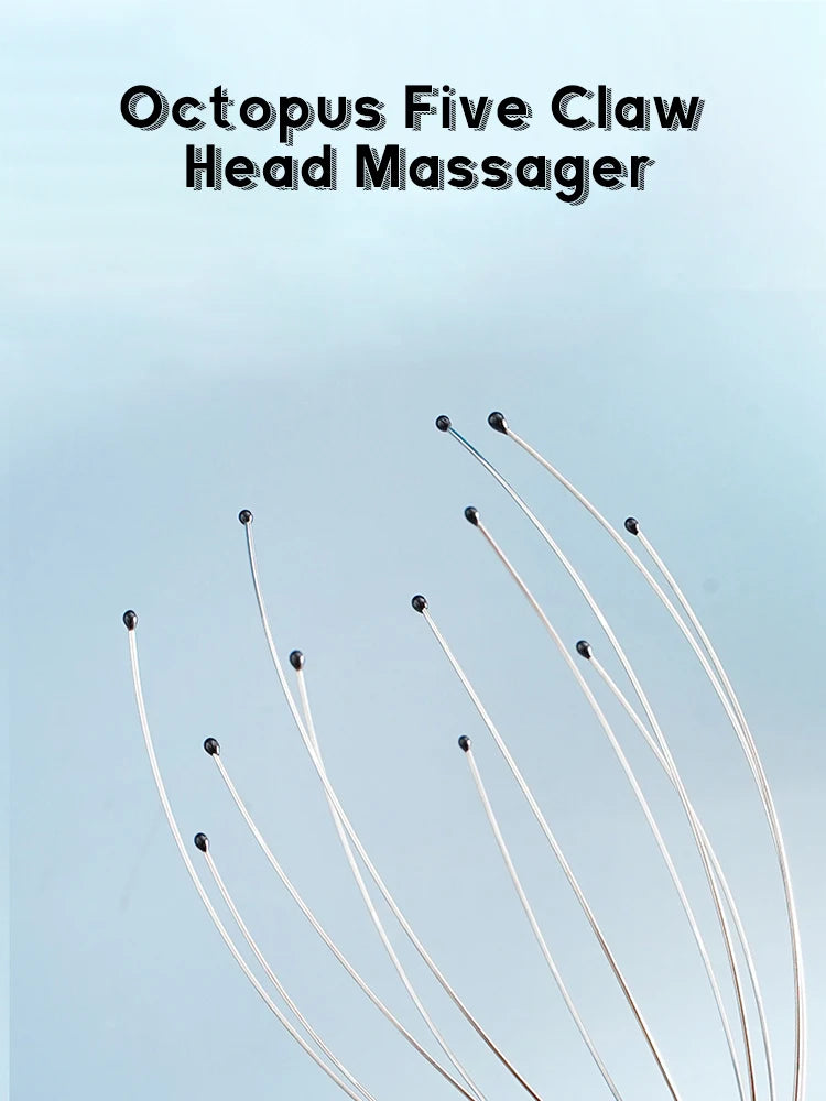 1PC Head Massager Octopus Scalp Tool - Health & Wellness Therapy for Relaxation and Relief