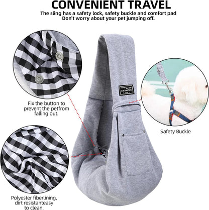 Cotton Comfortable Dog Sling Bag – Portable Crossbody Shoulder Bag for Pets
