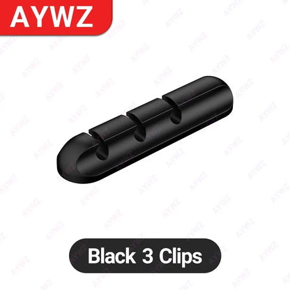 Adhesive Cable Holder Clips - Cord Management Organizer for Desktop, USB, Power, and Mouse Cables