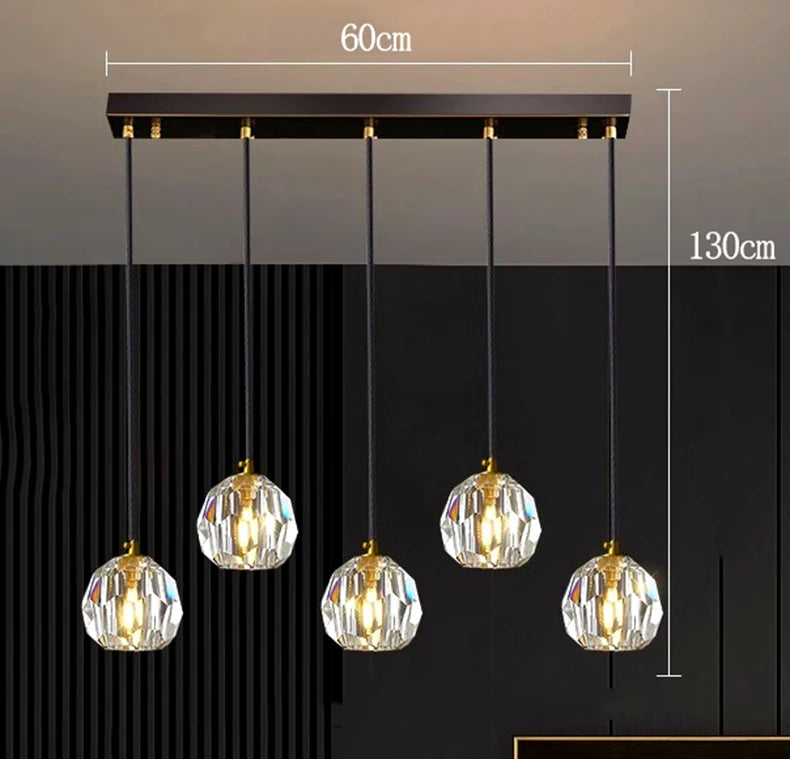 Modern Glass Pendant Lights, LED Ceiling Lamp & Hanging Chandelier for Dining Room