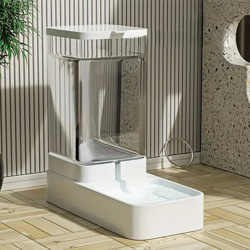 Automatic Dog Feeder & Water Dispenser Set – Plastic Gravity Food and Water Bowl