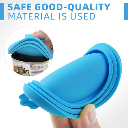 Reusable Pet Food Can Cover & Spoon Set – Portable Storage Lid for Dogs & Cats