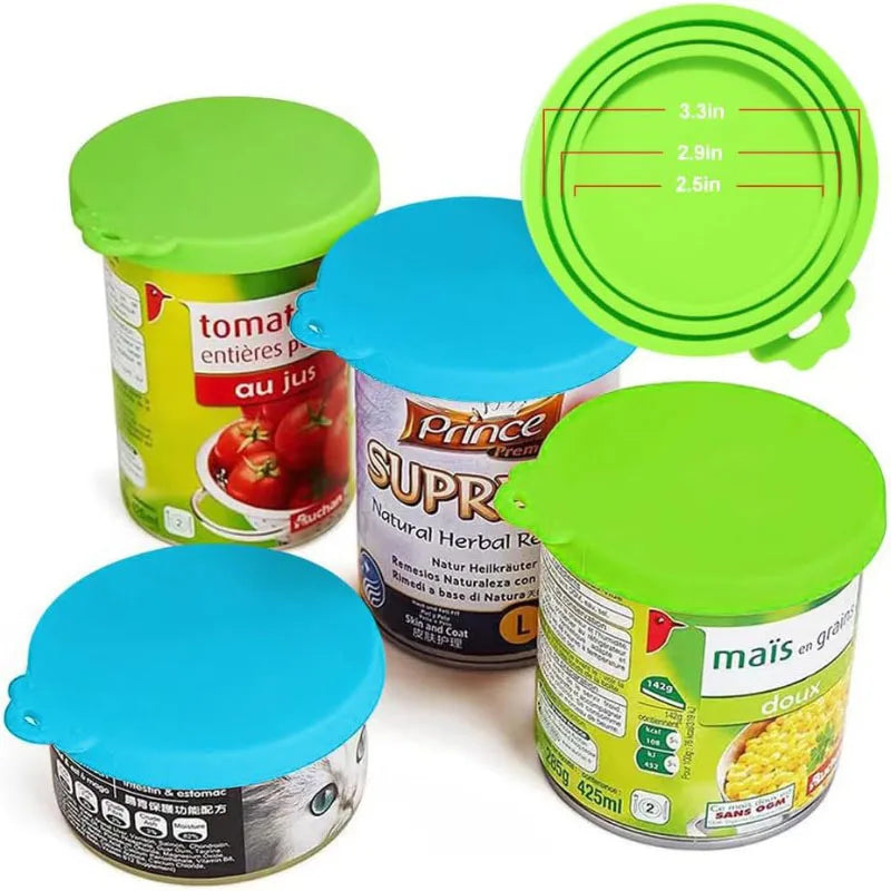 Reusable Pet Food Can Cover & Spoon Set – Portable Storage Lid for Dogs & Cats