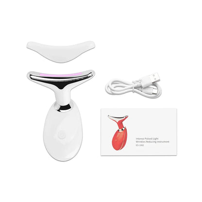 Face & Neck Lift Beauty Device - EMS Facial Massager with LED Light Therapy for Skin Tightening & Anti-Wrinkle