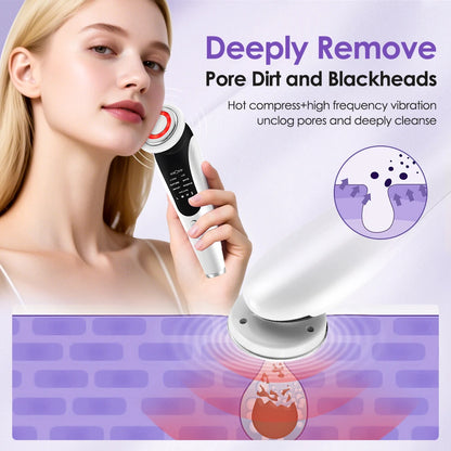 EMS Facial Massager - LED Light Therapy & Sonic Ion Vibration for Skin Tightening & Anti-Wrinkle