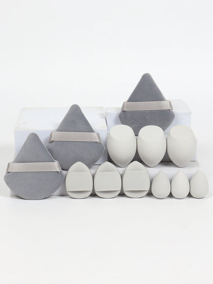 12-Piece All-Purpose Makeup Sponge Set – Powder Puffs, Beauty Eggs & Mini Cushions