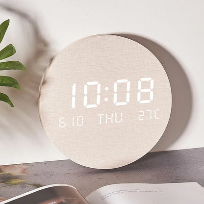 LED Digital Wall Clock - Multi-Function Display with Temperature, Date, and Time for Living Room & Bedroom