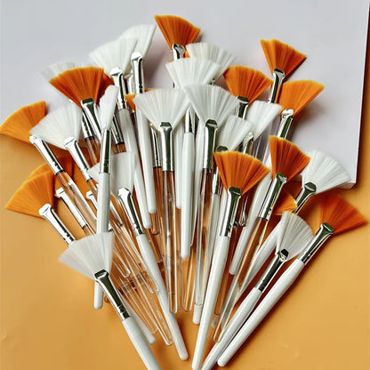 Fan Shape Foundation Makeup Brushes – 10/20/50pcs Multifunctional for Face Mask & Beauty Tools