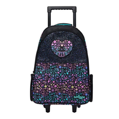 New Original Australia Smiggle Schoolbag for Girls with Black Cat Flower Lunch Bag & Pencil Case