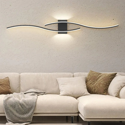 Modern LED Wall Lamp - Long Strip Decorative Lighting for Bedroom, Living Room & TV Background