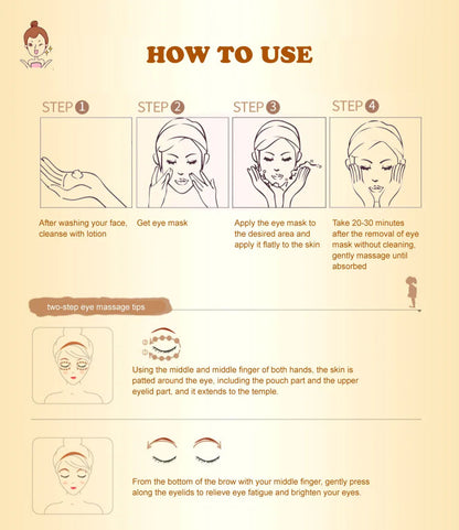 Gold Collagen Crystal Eye Mask - Firming & Moisturizing Eye Patches (5/10/20/30 Pairs)