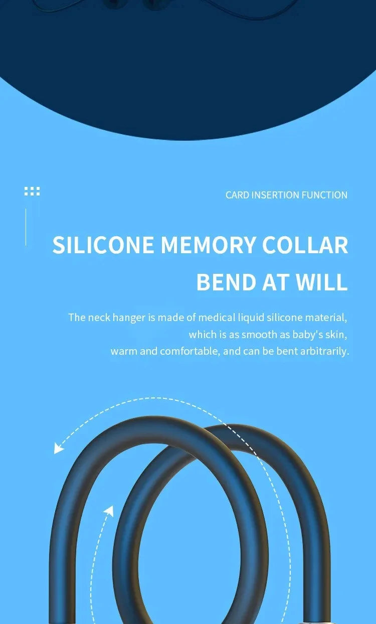 Neck Mounted Bluetooth Earphones - Wireless, Ultra Long Standby, Sweatproof for Games, Sports, and Running (Android & iOS)