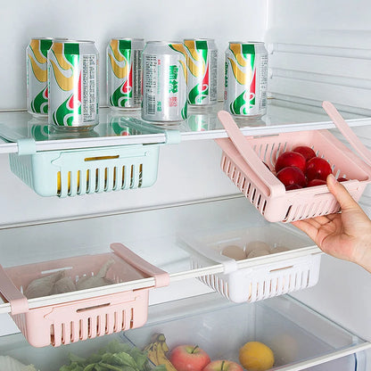 Flexible Expandable Fridge Organizer Drawer Storage Rack