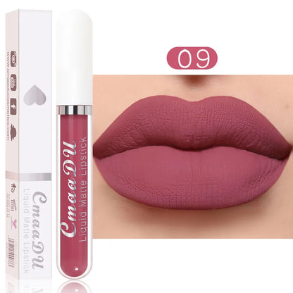 18-Color Long-Lasting Velvet Matte Liquid Lipstick Waterproof Non-Stick Cup