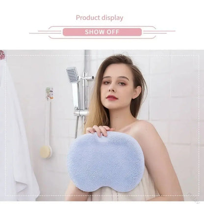 Exfoliating Shower Massage Scraper & Non-slip Bath Mat with Silicone Foot Wash Brush