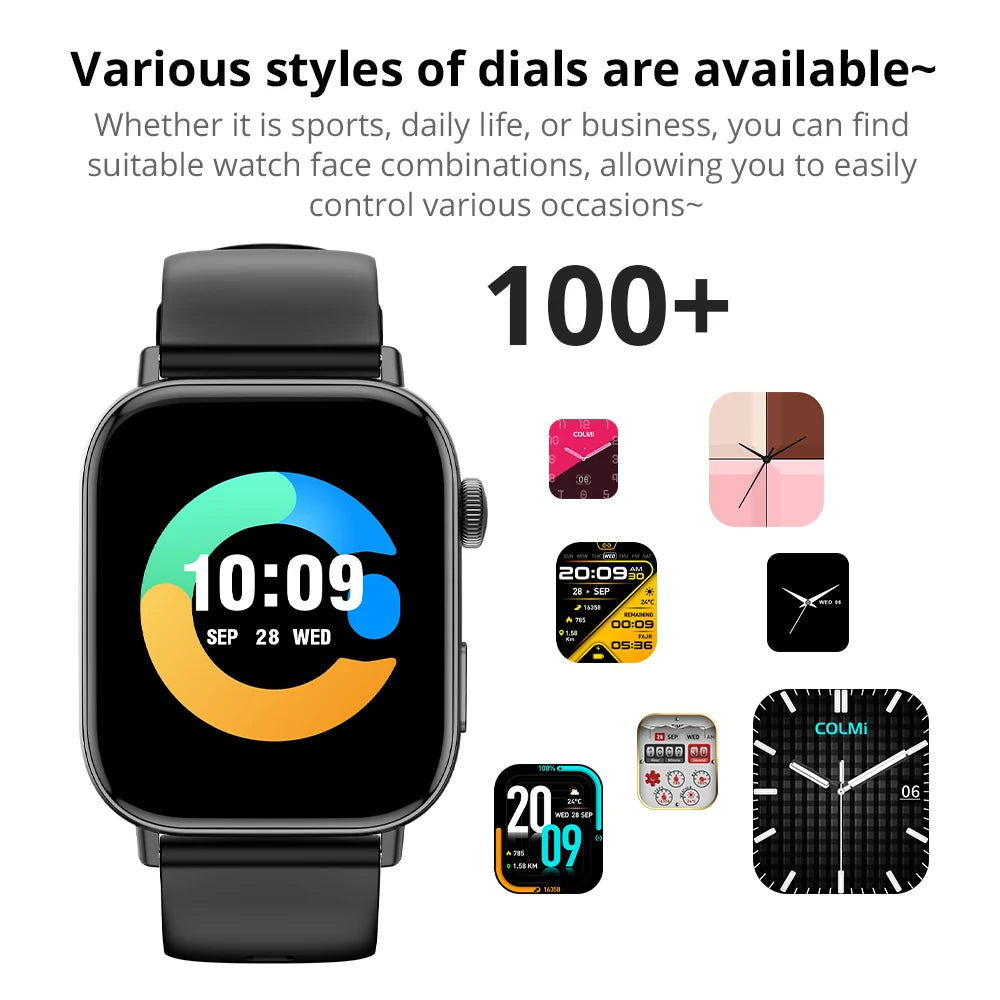 COLMI C8 Max Voice Calling Smart Watch, 1.93" HD Color Display, Health & Fitness Tracking for Men & Women