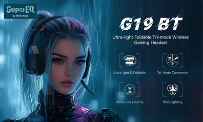 SuperEQ G19BT 2.4GHz Wireless Gaming Headphones
