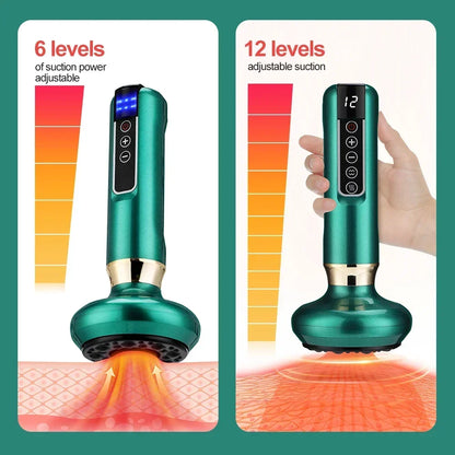 Tricolor Electric GuaSha Massager Anti-Cellulite Vacuum Suction & Slimming Therapy