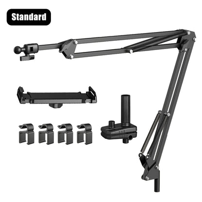 Tablet Stand Holder for Bed - Adjustable Rotatable Long Arm Mount for 4-12.9" iPad Pro, Samsung Tab, Xiaomi Pad