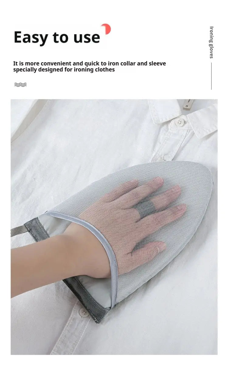 Fabric Handheld Ironing Board & Insulated Ironing Gloves for Home Use