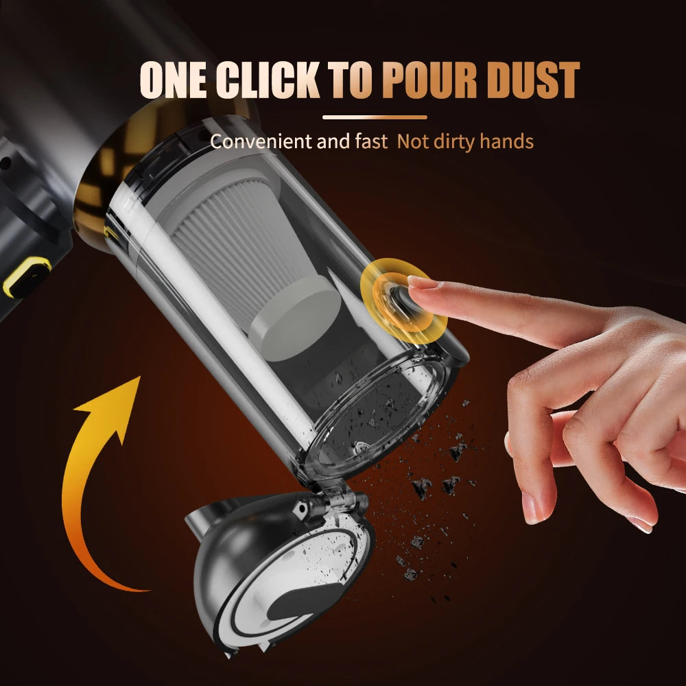 CENRR 998000PA Mini Cordless Car Vacuum Cleaner, Powerful Handheld Blower for Home & Car