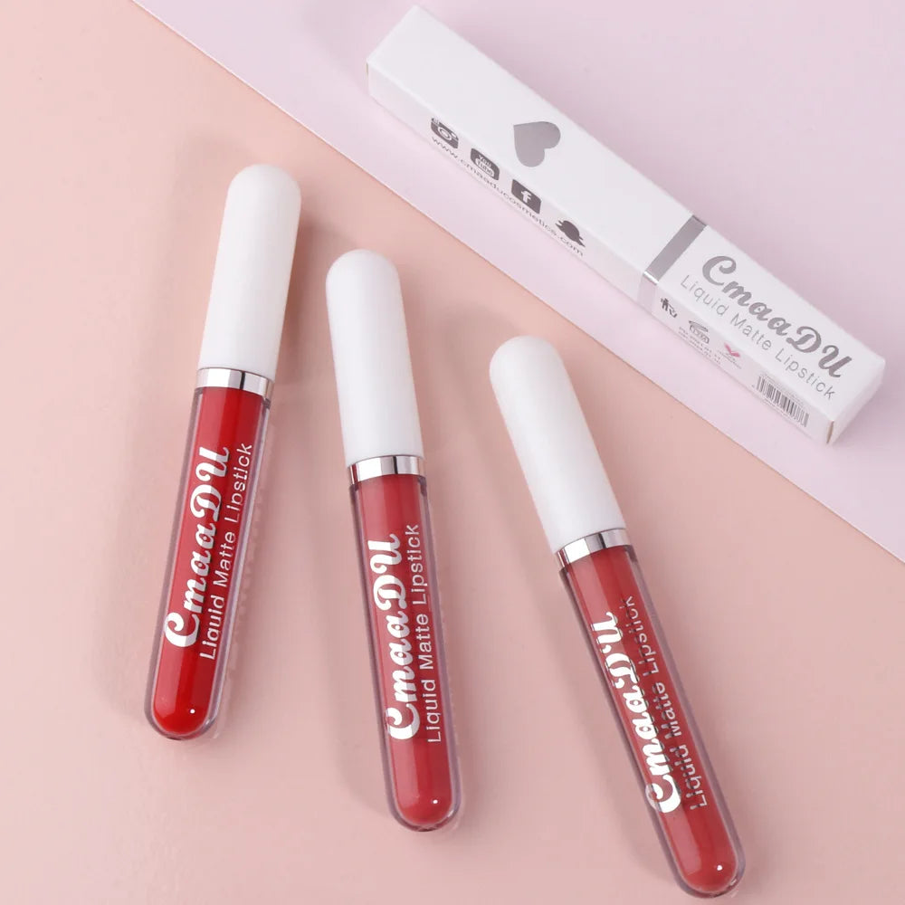 18-Color Long-Lasting Velvet Matte Liquid Lipstick Waterproof Non-Stick Cup
