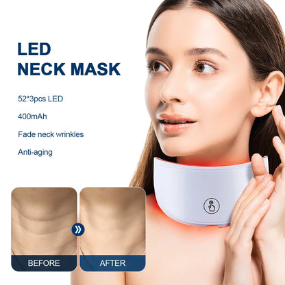 Neck LED Lift Mask - Photon Skin Tightening & Anti-Wrinkle Beauty Device for Neck Rejuvenation