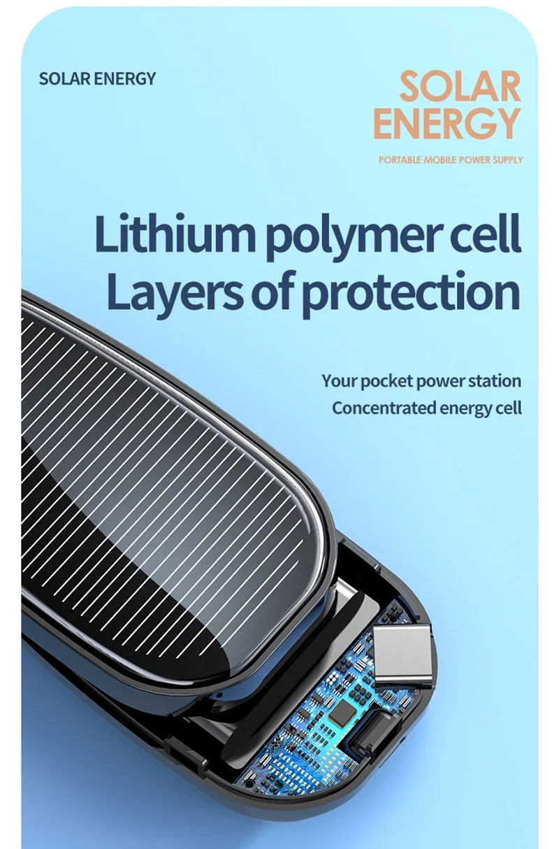 1200mAh Oneplus Solar  Key Ring Mini Power Bank