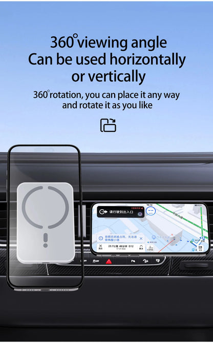 15W Magnetic Car Wireless Charger - Magsafe iPhone 12-16 Pro Max Air Vent Phone Holder Stand, Fast Car Charging