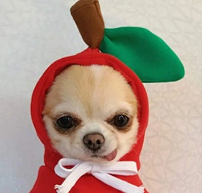 Cute Dog Hoodie & Pet Fruit Coat – Halloween Cosplay Costume with Hat for Dogs & Cats