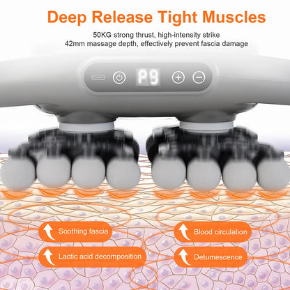 42-Head Fascia Gun High-Frequency Vibration Body Massager for Neck, Back & Waist Relief