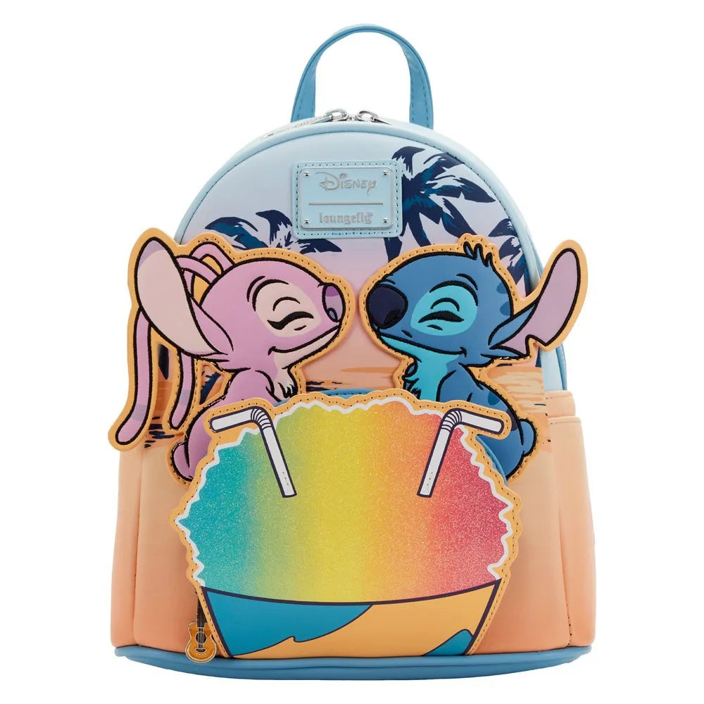 Disney Inside Out Sadness Cosplay Mini Backpack PU Leather, Cute Lotso & Stitch Cartoon Bag for Girls