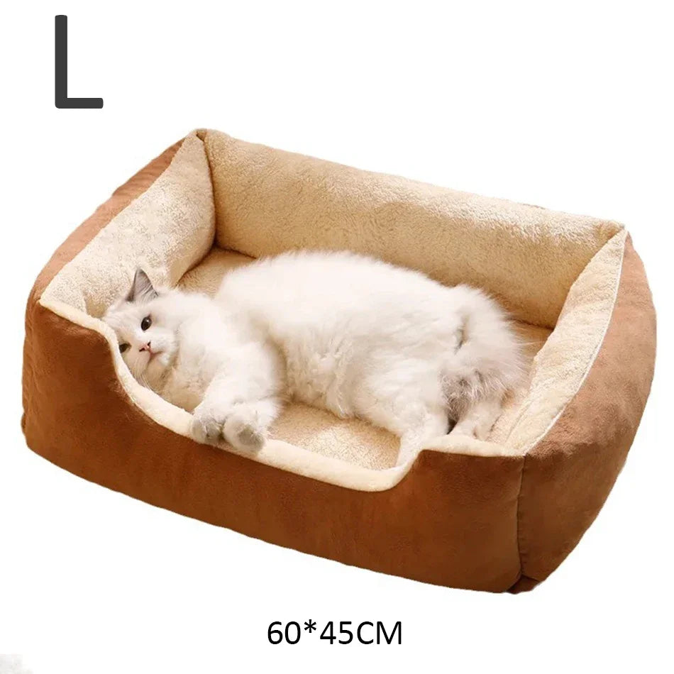 Cat Bed Cushion for Pets Kitten & Dog House Supplies Basket Habitat Accessories