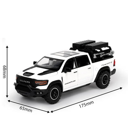 1/32 RAM 1000 TRX Mammoth Pickup Alloy Car Model with Sound and Light Pull Back Toy for Kids Collectibles Birthday Gift