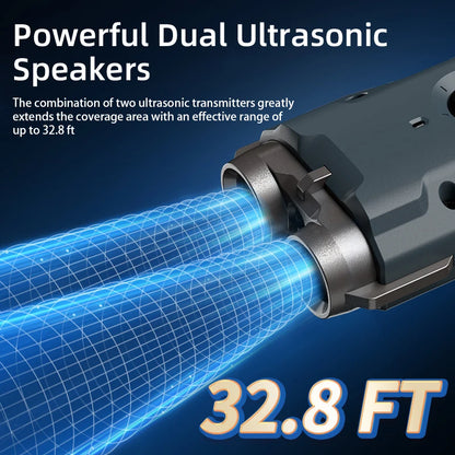 2-in-1 Ultrasonic Dog Repeller & Training Device with Flashlight