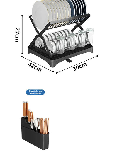 Non-Perforated Folding Cabinet with Pull-out Basket for Kitchen Sink & Snack Storage