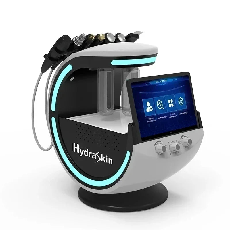 2024 Ultrasound Skin Care & Cryotherapy Microdermabrasion Machine with Hydro Facial & Skin Analyzer