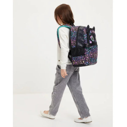 New Original Australia Smiggle Schoolbag for Girls with Black Cat Flower Lunch Bag & Pencil Case
