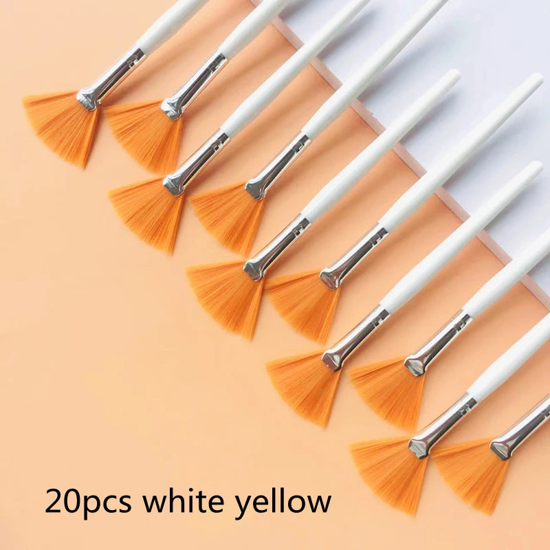 Fan Shape Foundation Makeup Brushes – 10/20/50pcs Multifunctional for Face Mask & Beauty Tools
