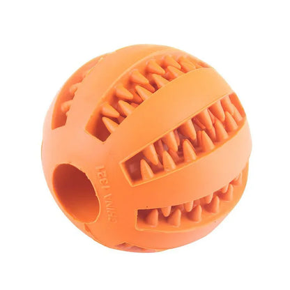 Dog Toy Ball Nontoxic Bite-Resistant Chew Ball for Dogs & Puppies Food Treat Feeder & Tooth Cleaning